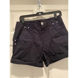 INC Ladies black Shorts 6 Pockets Rhinestones